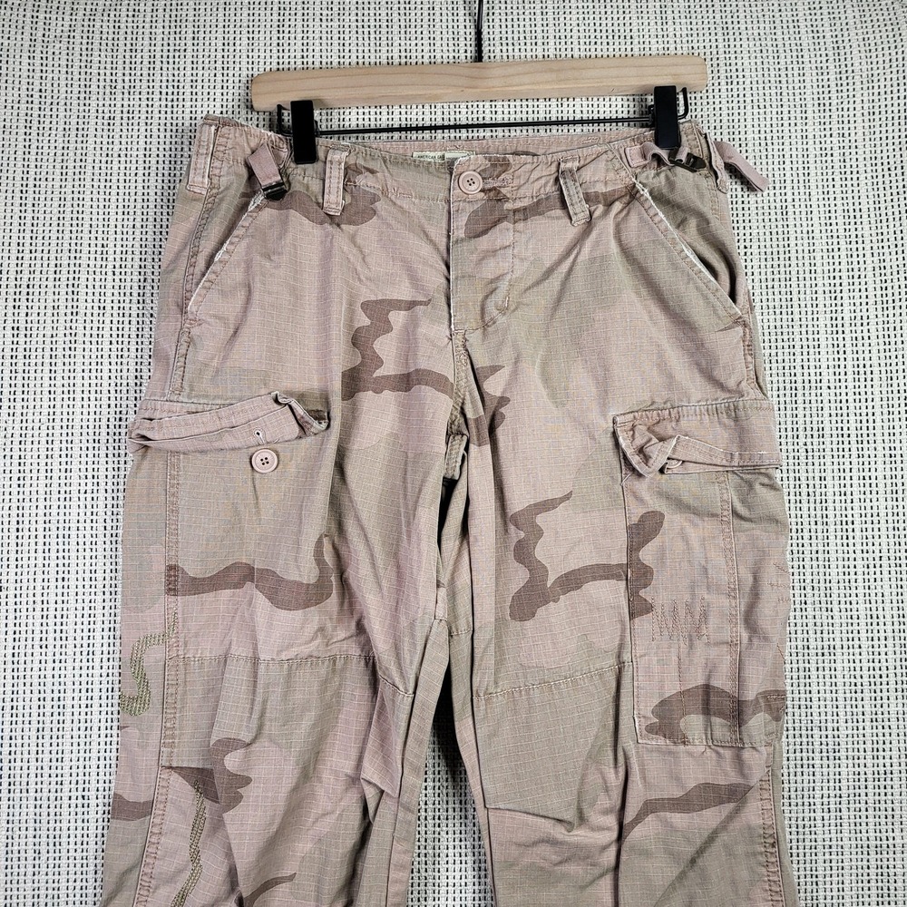 American Eagle Pants Mens Small‎ Camo Dragon Embroidered Cargo Ripstop Y2K 90s